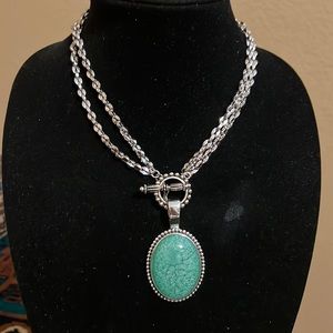Silver Necklace with Turquoise Enhancer